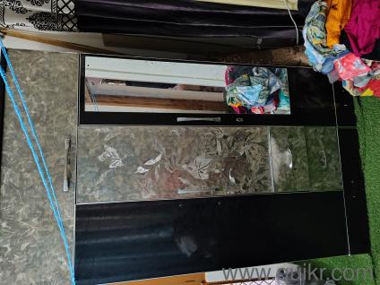 Heavy wooden wardrobe with dressing 7*4feet