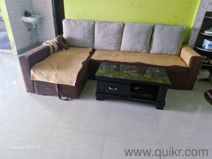 Sofa + Bed + 4 Sofa Pillows + Centre table