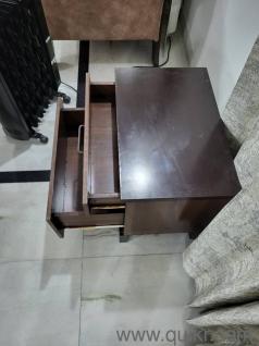 Bed side wooden table with draws