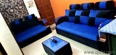 Sofa-Cum-Bed + Hidden Shoe Rack (Pull Out) 3 & 2 Seater Sofa Set