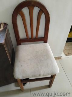 Dining chair 4 nos, cloth cover requires replacement.