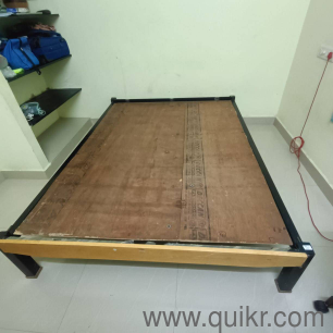 Double bed cot with mattress, Office table, study table, Double bed cotton mattress