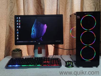 Ryzen 5 Desktop PC  Monitor + RGB Cabinet  Full Setup