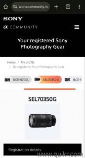 Sony 70-350 4.5-6.3  zoom camera lens