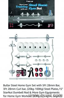 Home Gym Eqyuipment with 20 kgs weight