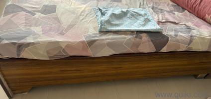 Solid Wooden Double Bed with Storage  Excellent Condition