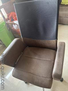 Godrej office chair , microfibre , brown