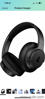 boAt Rockerz 512 ANC,(~40dB) Hybrid ANC, 80H Battery, 40mm Drivers, 40ms Low Latency, ENx Tech,Stream Ad Free Music via App Support, Bluetooth Headphones, Wireless Headphone with Mic (Cosmic Blac