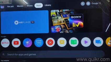 Good condition no complaints we are moving to abroad and that is reson for selling 43inch android tv with bill  Netflix and other ott support   Interested genuine peoples call me 94966 99254