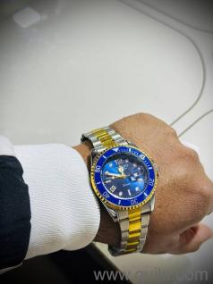 Longbo Mens Stylish Analog Watch  Stainless Steel, Blue Dial