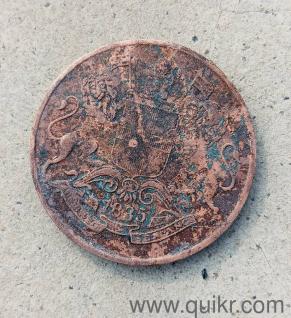 1rupees 1985 years coins and ONE QUARTER ANNA1835 years two coins old coins