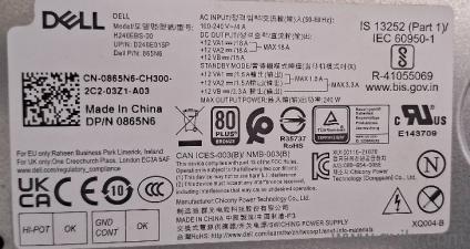 Dell vostro 3910 New Smps power unit 