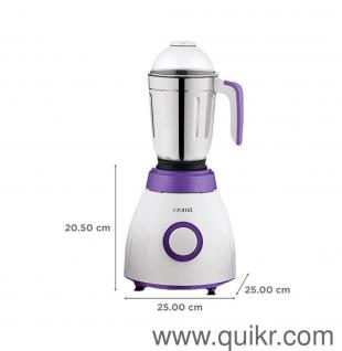 Croma 500 Watt 3 Jars Mixer Grinder (Rust Resistant, White/Purple)