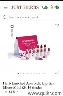 Brand New Just Herbs 16 shades premium lipsticks mini/micro kit.