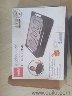 Brand new Cello Ultra Prime BBQ electric grill with 5 stainless steel skewers non stick 2000w