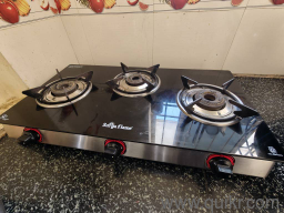 Full Kitchen Setup: Gas Stove, Cooker, Utensils & Water Stand
