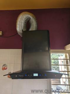 Pigeon Curved Glass Kitchen Chimney (Ducted)  Touch Control LED Lights