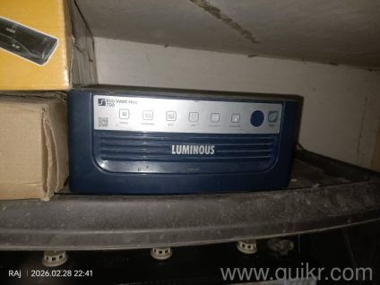 Luminous Battery & UPS combo, featuring a V-Guard VJ 160 battery and a Luminous UPS 700 Neo Eco Watt inverter.