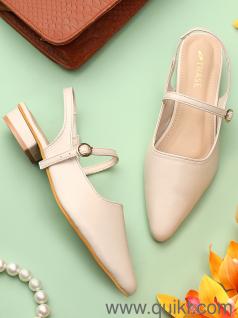 Stylish Mary Slingback Heels for Women - Comfortable Low Block Heel