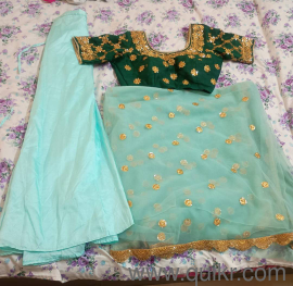 Brand New Net Saree with Heavy Blouse & Petticoat  Full Set