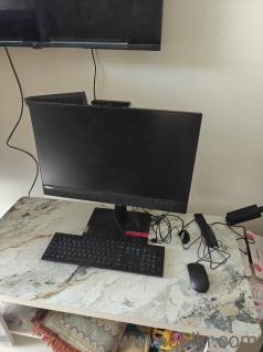 Lenovo ThinkCentre TIO24 Gen5 24" Monitor with Webcam + Keyboard & Mouse (Tiny PC Compatible)