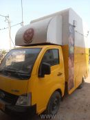 Food truck with kitchen equipment with stainless steel body