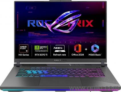Call 92782 10546 for ASUS ROG Strix G16, AMD Ryzen 9 8940HX Gaming Laptop (RTX 5070 /16GB RAM/1TB SSD 90WHrs