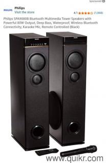 Philips SPA9080B Bluetooth Tower Speakers | 80W Powerful Bass | Excellent Condition