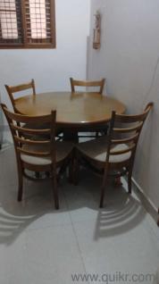 Round dining table four seater, with chairs