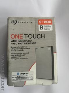 Seagate One Touch 2TB External HDD with Password Protection  Silver, for Windows and Mac,
