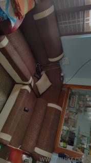 Comfortable Brown Sofa Set with Cushion  Good Condition