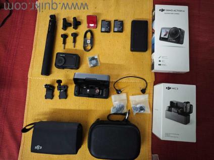 DJI Action 4 Adventure Combo , DJI Mic 2, GoPro Helmet Mount & others