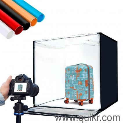 60x60cm Portable Photo Studio Light Box LED Lights Adapter for Product Photography
