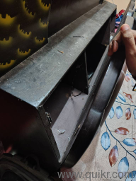 Queen size cot with headboard storage and mattress 