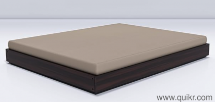 Wooden Low Height King Size Bed Without Storage | Space Saving Low Floor/Lying/Rise/Level/Profile Co