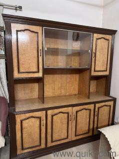 Spacious Wooden Wall Unit / Display Cabinet (6.25 ft Width) - Excellent Condition