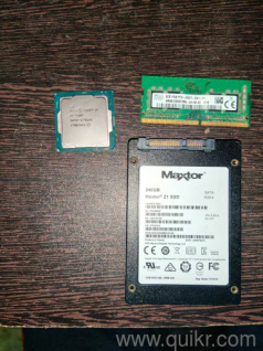 selling i5-7500t 8GB DDR4 2400mhz laptop ram 240gb sata ssd and working monitor