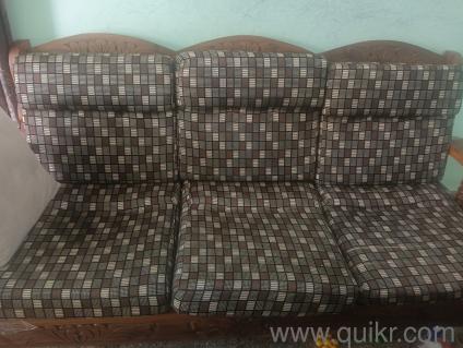 Solid teak wood sofa set, samsung fridge, whirlpool washing machine, teak wood cot, almariah, tv table for sale