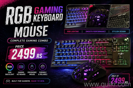 Gaming Keyboard + Mouse (RGB)  Condition: Almost new Price: 2499 (Negotiable) DM fast  urgent sale 