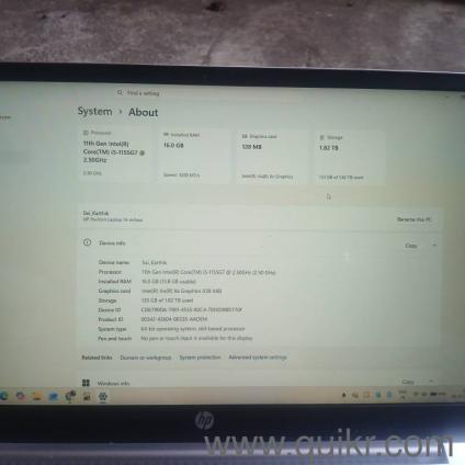 HP LAPTOP i5 /16gb ram/ 1.82T intenel storage 