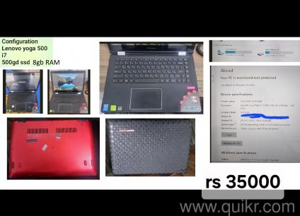 Yoga500 Laptop 8gb ram 500gb ssd i7