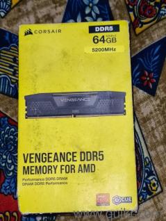 64 GB DDR5 CORSIAR VENGEANCE 32X2 RAM WITH LIFETIME COMPANY WARRANTY 