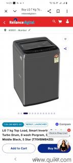 Urgent Sale New washing Machine LG Top Load 7Kg only 3 months used