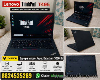 Lenovo T495 / AMD RYZEN 5 PRO/ 8GB DDRM RAM / 256GB SSD / 14 Inch Display 