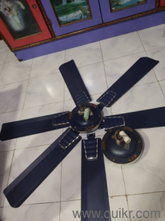 Longway Wave P2 48 Inch Ceiling Fan Set of 2 | High Speed | Silver Blue | Good Condition