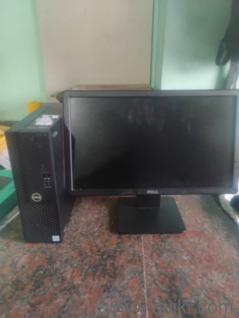 Desktop with monitor