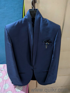 Full set Blue suit blazer waistcoat tie pant