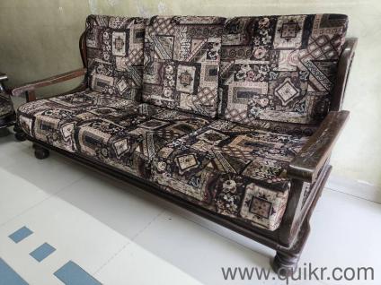 Genuine Sag (Teak) Wood 5-Seater Sofa Set (3+1+1)