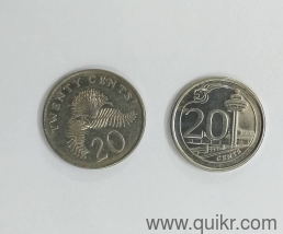 Singapore + Malaysia - 6 coins for Rs. 150/- 