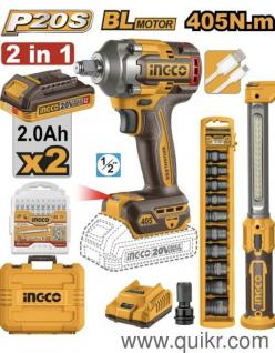 Brand New ingco 405nm wrench with light and socket card less